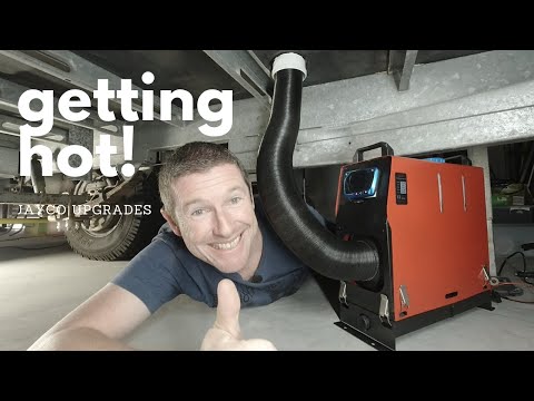 Installing a portable 12 volt diesel heater into a caravan or camper trailer, ready for winter!