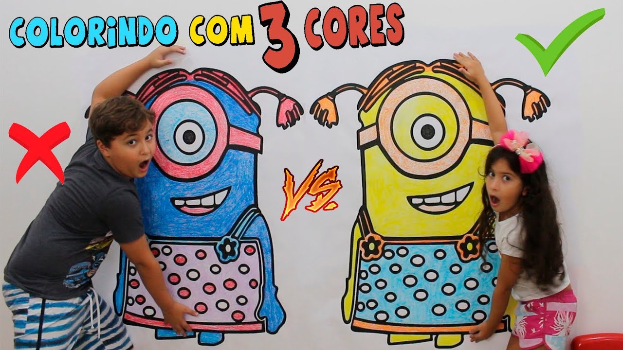 COLORINDO COM 3 CORES - GIGANTE (GIANT 3 MARKER CHALLENGE)