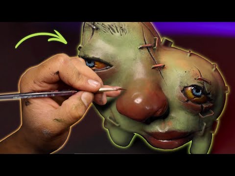 I PAINTED Spooky MONSTER Sculptures!!