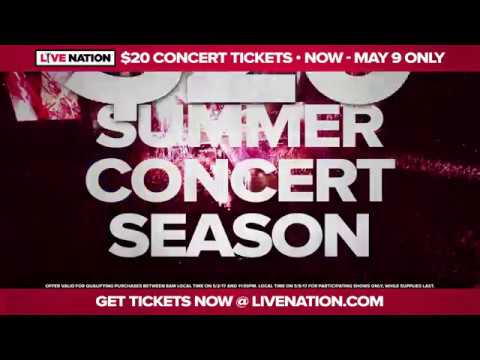 Live Nation $20 Ticket Offer 2017