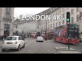 London 4K - West End Drive - Driving Downtown - England
