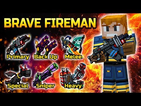 Brave Fireman Set - Pixel Gun 3D