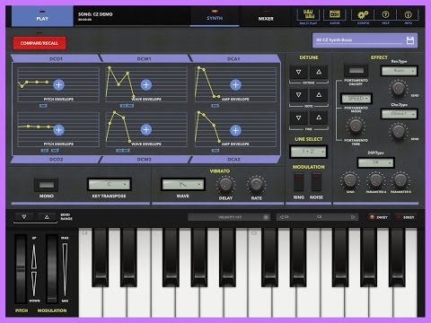 Casio CZ Synth for iPad Demo and Tour
