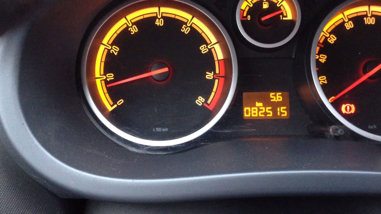 опель корса л 2007 как посмотреть температуру двигателя на