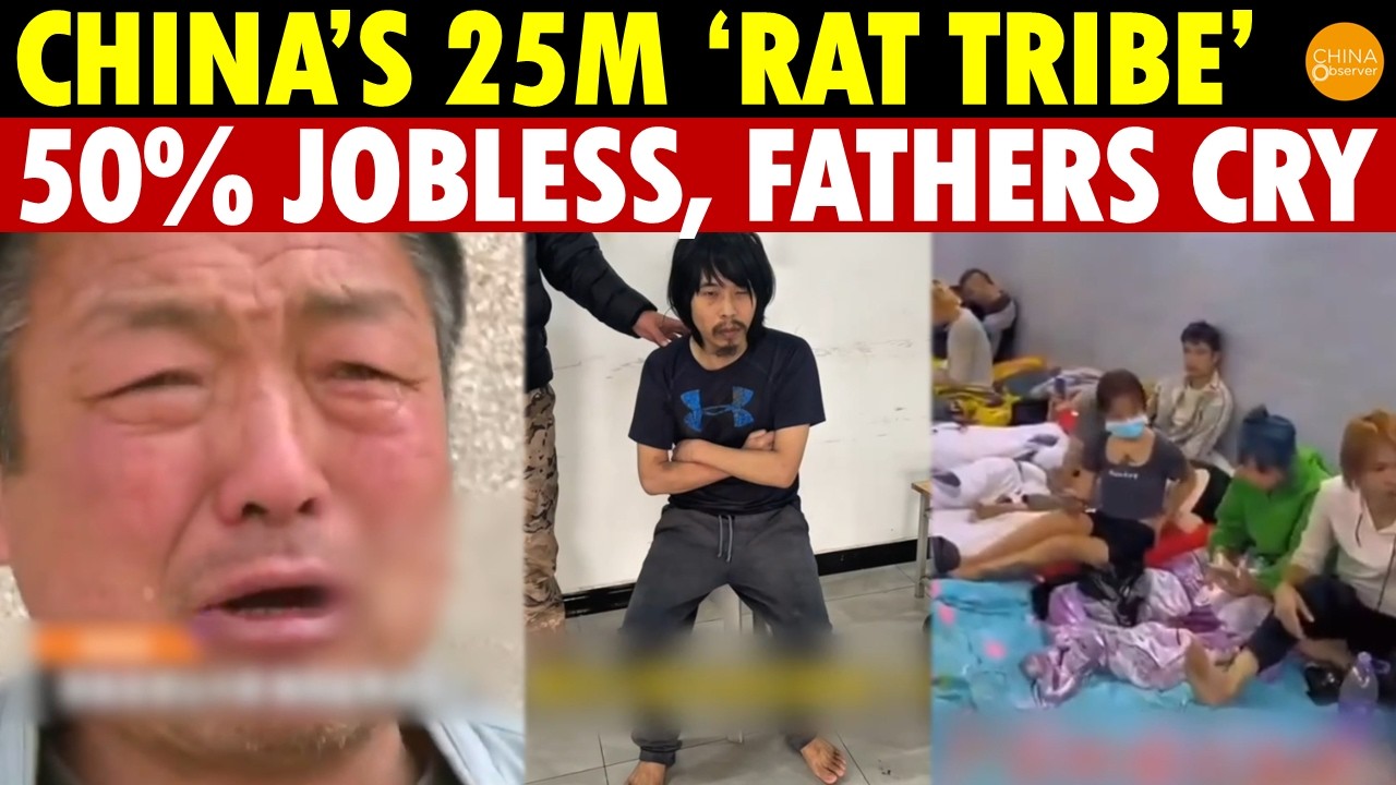 Shocking! China’s 25 Million ‘Rat Tribe’, 50% Unemployment—25-Year-Olds Lying Flat, Fathers in Tears