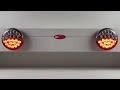 Združené LED svetlo 12/24V - hmlové / cúvacie ECE R23, R38 (140mm) - Video Youtube