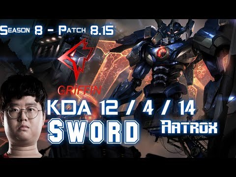 GRF Sword AATROX vs RYZE Top - Patch 8.15 KR Ranked