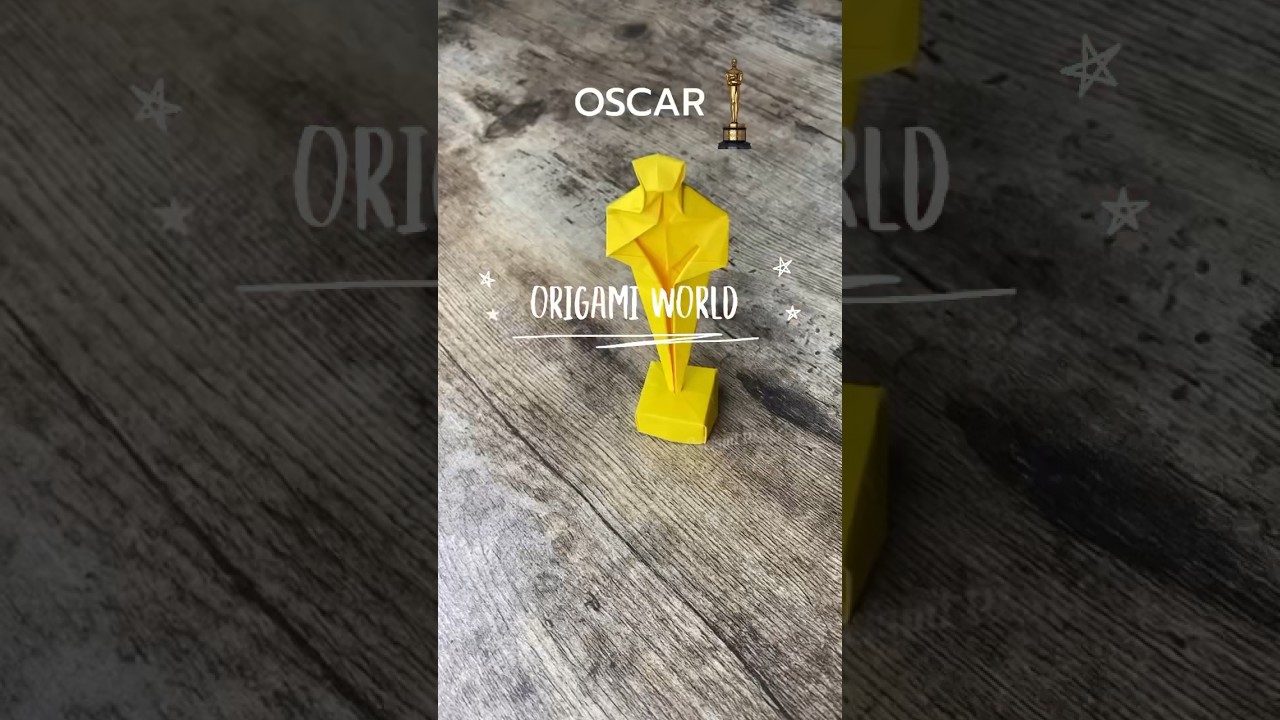 EASY ORIGAMI OSCAR TUTORIAL | HOW TO MAKE ORIGAMI OSCAR STEP BY STEP | DIY HOLLYWOOD CRAFTS OSCAR