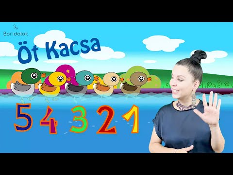 Boridalok II ÖT KACSA 🦆5️⃣4️⃣- SZÁMOLJUNK VISSZA 5 -0 -ig! animáció, gyerekdal #gyerekzene #számok