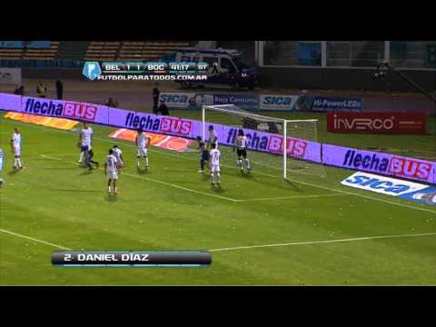 Gol Daniel Díaz. Belgrano 1 Boca 2. Torneo Inicial 2013. Fecha 2. Fútbol Para Todos.
