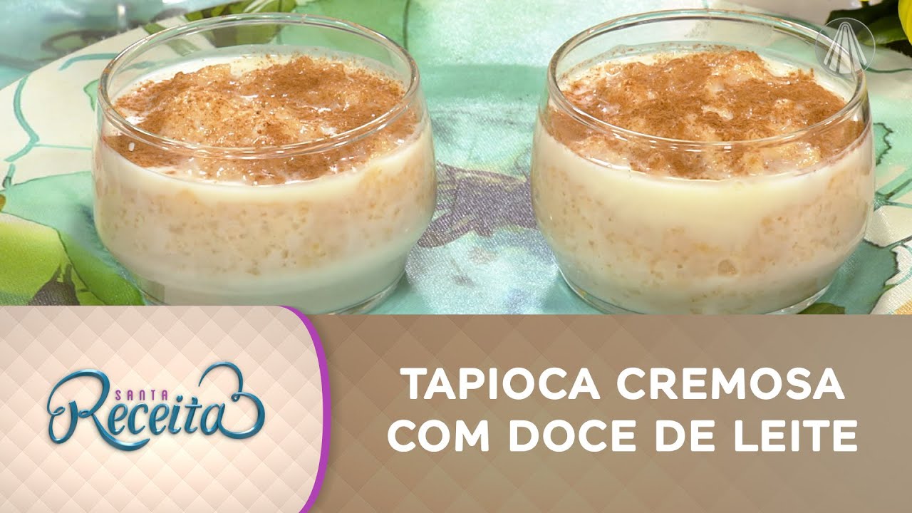 Tapioca cremosa com doce de leite: sobremesa MEGA fácil e super SABOROSA