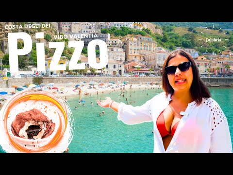 Pizzo Calabro cosa vedere e mangiare.  Tartufo gelato e immagini riprese dal drone. Comune di Pizzo