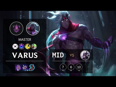 Varus Mid vs Syndra - KR Master Patch 10.14