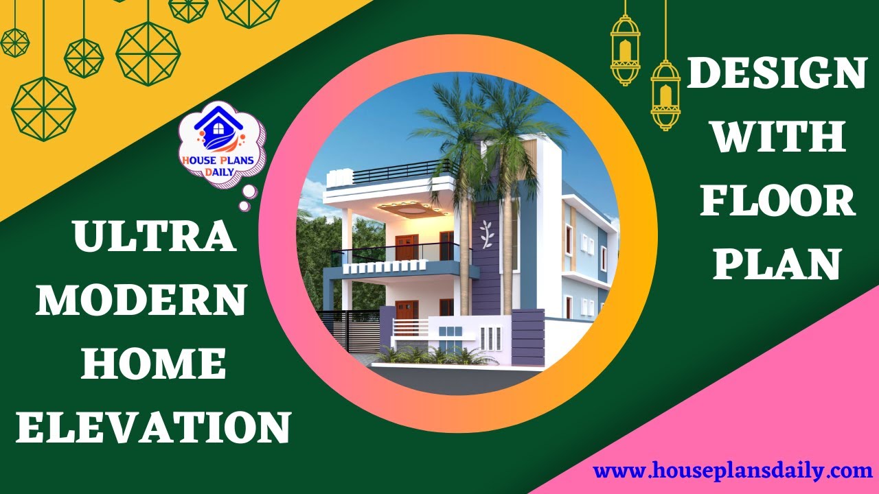 Ultra Modern Home Elevation Design With Floor Plan