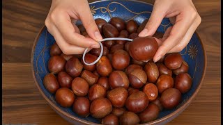 😱 Peel Chestnuts in 2 Seconds Without Breaking Them! Genius String Trick 🌰