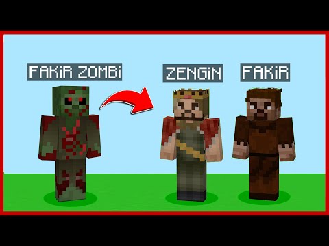 FAKİR ZOMBİ VAMPİR OLDU, ZENGİN VE FAKİRİ ISIRDI 😱 - Minecraft