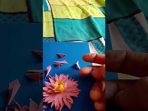 How to make Aster flower with colour paper!! Easy paper Aster flower diy.