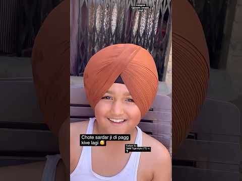 Kive lagi pagg chote sardar ji di  😍☺️ #sidhumoosewala #pagg #turban #youtubeshort #turbantutorial