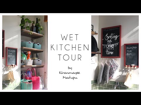 Wet Kitchen Tour | Kiranmayee Madupu | Indian Kitchen or Utility Area | Decor Series
