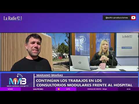Continúa el armado de los consultorios externos del hospital dsan pedro