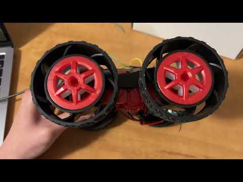 One side of car spinning both directions