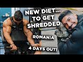 I CUT MY DIET, GUESS BY HOW MANY CALORIES??? (4 DAYS OUT) - Romanian Muscle Fest PRO
