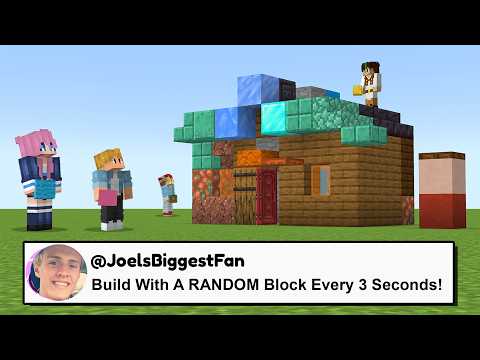 Minecraft BUILD BATTLE But The Blocks Are RANDOM! /w LDShadowLady, SmallishBeans & Oli!