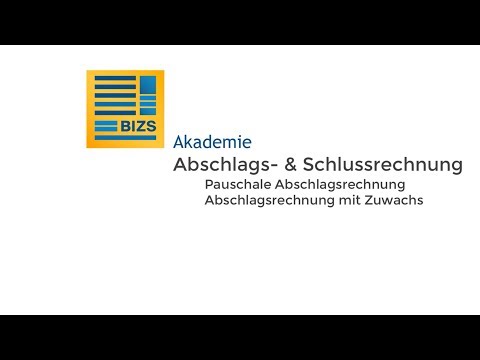 Abschlags - und Schlussrechnung