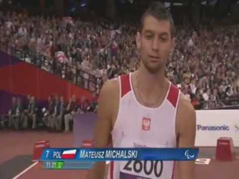 Mateusz Michalski bieg na 100m Paraolimpiada Londyn 2012