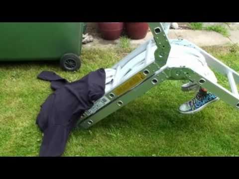 Lad on ladder gets utterly destroyed