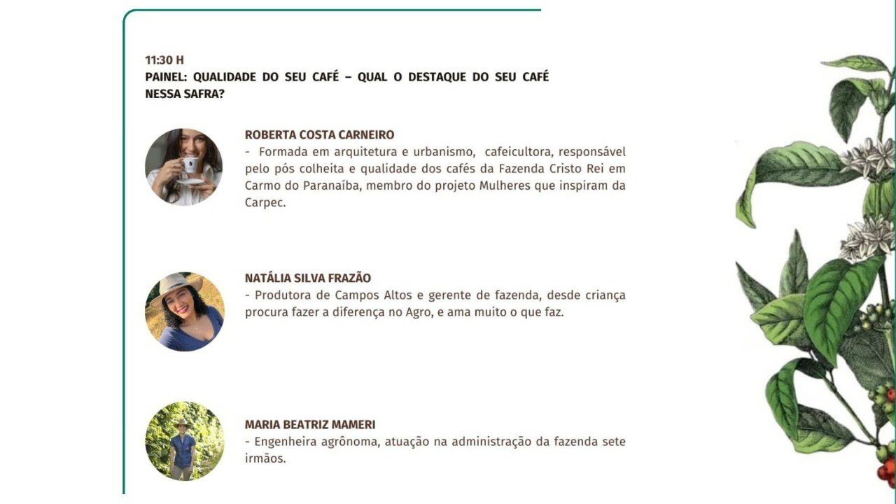 Flores do Café e do Bem Estar 🌱 Painel: Qualidade do seu Café