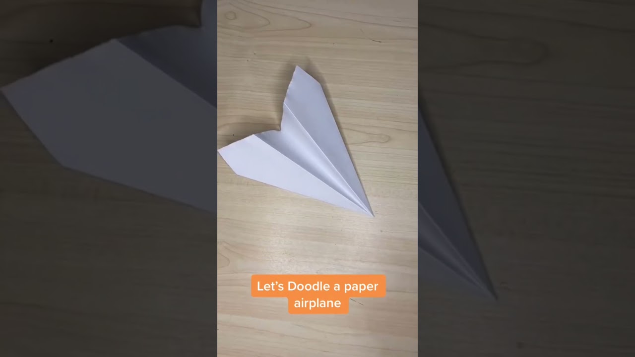 Let’s Doodle a paper airplane #Shorts