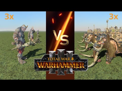 Can 3 War Mammoths Beat 3 Chaos Giants in Total War: Warhammer 3?