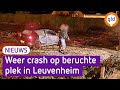 Weer crash op beruchte plek in Leuvenheim
