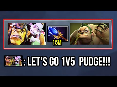 OMG 1vs5!!!! When 15mins Aghanim Blessing Turn this Pudge into a Monster Dota 2