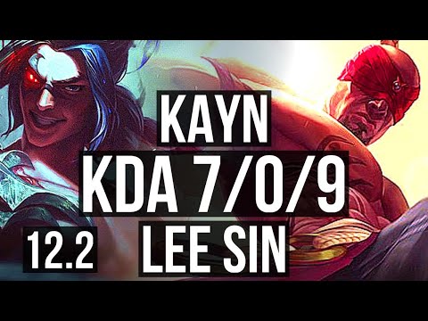 KAYN vs LEE (JNG) | 7/0/9, Rank 4 Kayn, Godlike | BR Challenger | 12.2