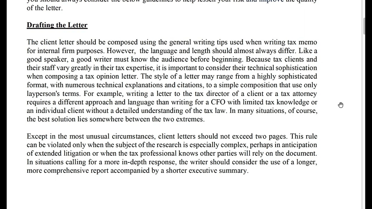 How to Write a Client Letter for a Tax Issue