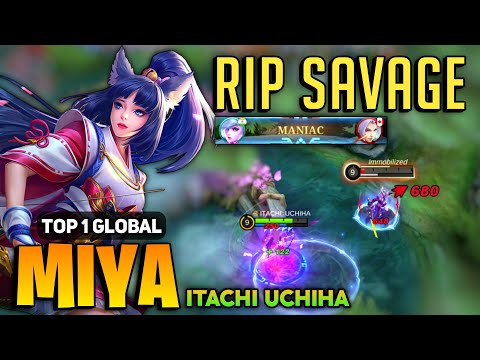 RIP SAVAGE! Goldlane Miya Best Build 2022 [ Top 1 Global Miya Gameplay] By ITACHI UCHIHA - MLBB