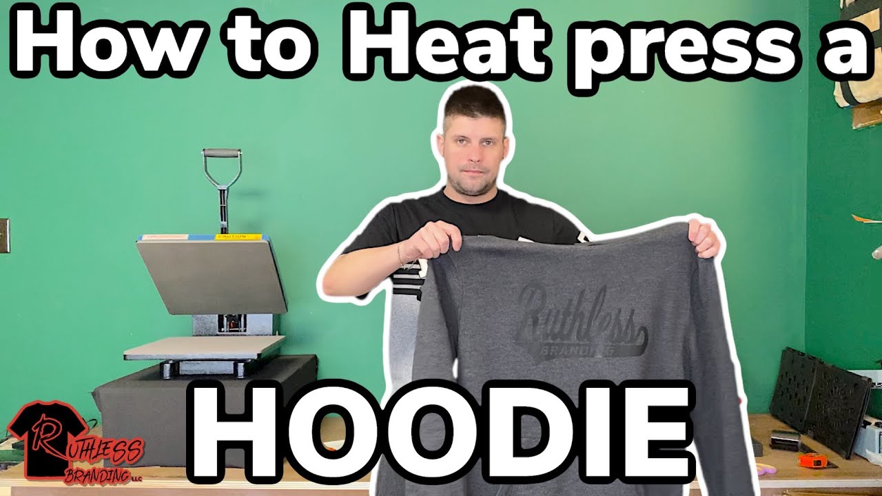 How long do you heat press a hood?