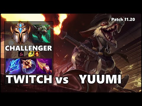 CHALLENGER Support Gameplay - TWITCH vs YUUMI Patch 11.20