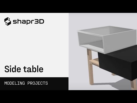 3D modeling a side table | Shapr3D tutorial