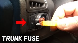TRUNK HATCHBACK RELEASE FUSE LOCATION AND REPLACEMENT FORD FOCUS MK3 2012-2018