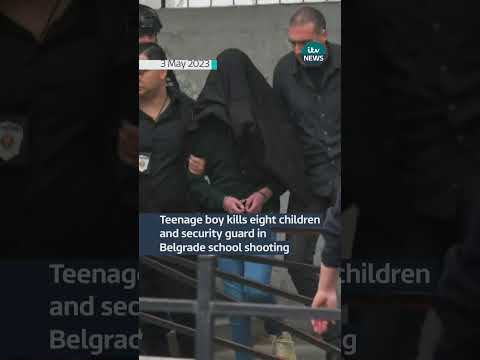 Teenage boy kills eight children and security guard in Belgrade school shooting #itvnews