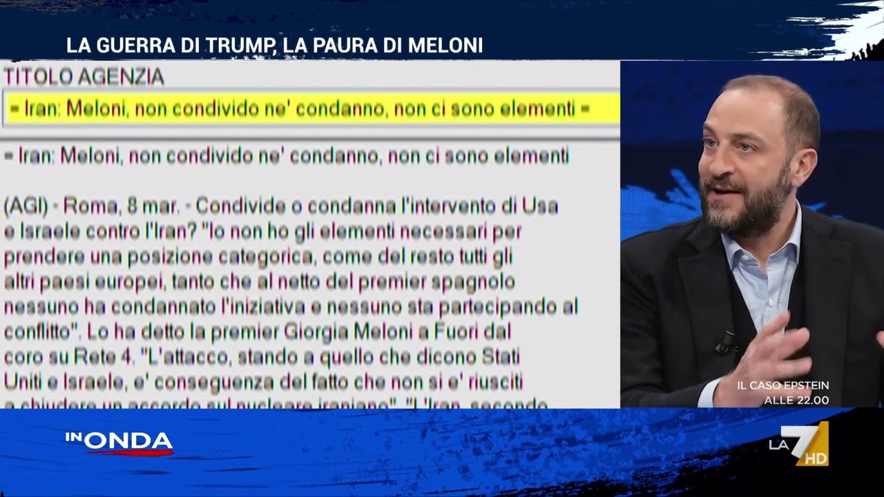 Guerra in Iran, Fittipaldi sulle parole di Meloni: "Teme di perdere il referendum"