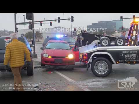 02-22-2018 Kansas City, MO - Icy Roads cause numerous car crashes and accidents