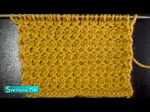 УЗОРЫ СПИЦАМИ. ПРОСТОЙ УЗОР Горизонтальные Цепочки. Вязание спицами # 689