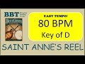 Saint Anne's Reel  - bluegrass backing track 80