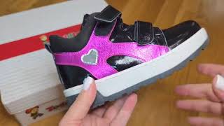 Ботинки Todler черные с розовым 3789