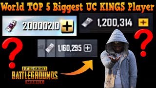 World TOP 5 Biggest UC KINGS Player IN PUBG MOBILE