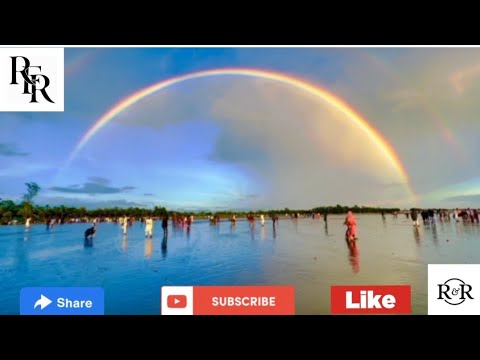 It is a beautiful beach with rainbow 🌈|| @RihamRahim #shorts